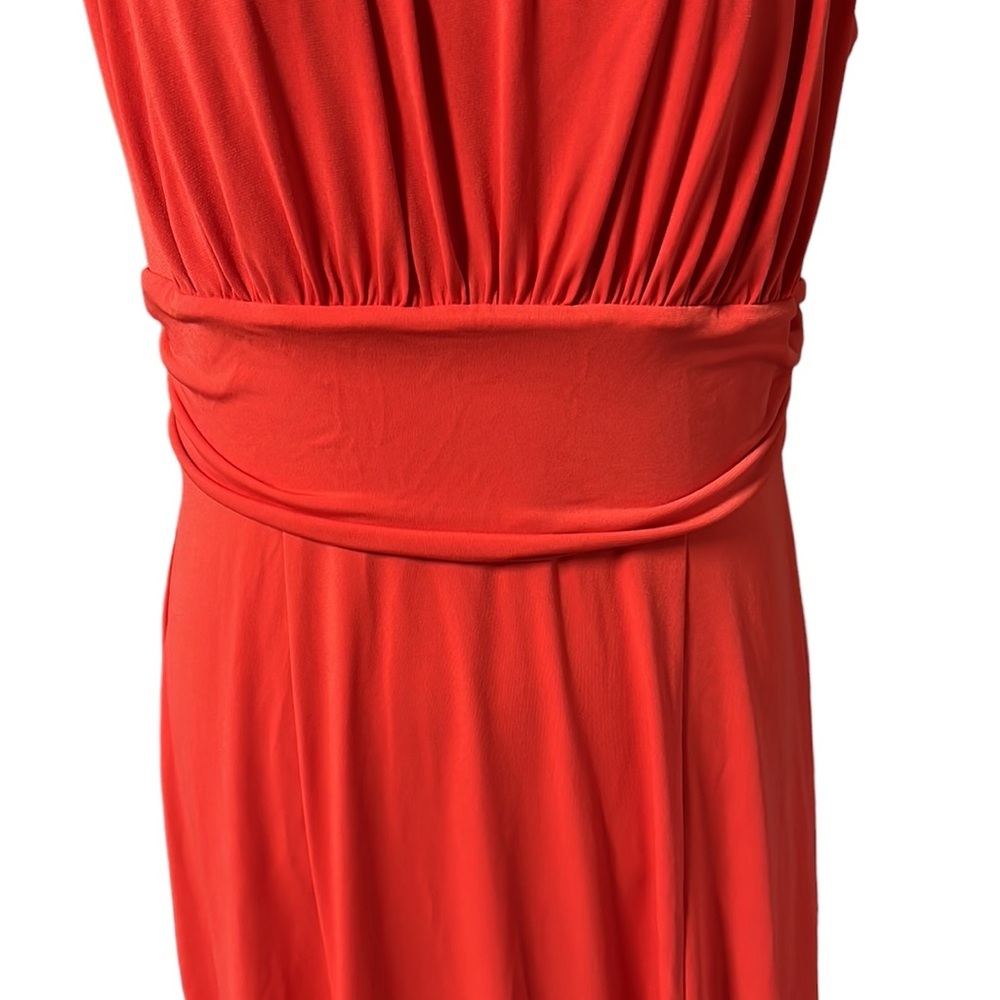 Enfocus Studio Sleeveless Halter Top Maxi Dress Orange Womens Size 14 - Picture 3 of 15
